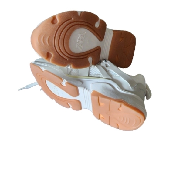 Zara chunky platform white sneakers color white size 6.5 soft girls - Picture 5 of 6